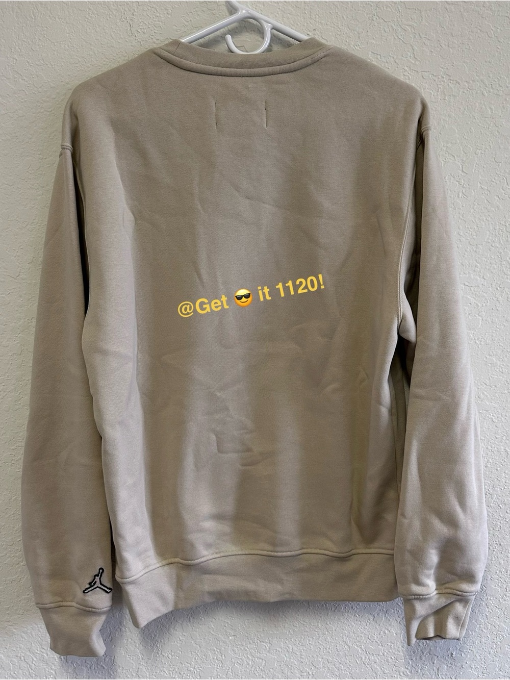 Jordan Essential Holiday Men's Fleece Crew-Neck Sweatshirt DV1574-206 Size S - Picture 3 of 9